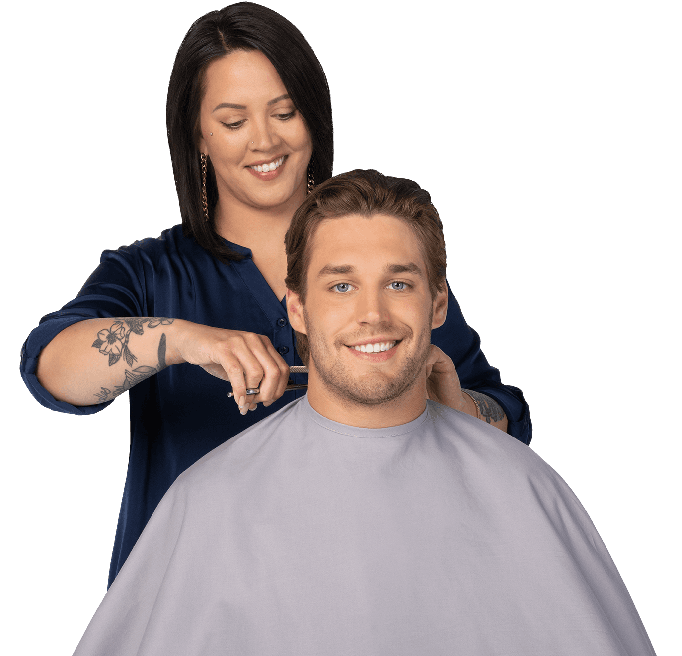 Male stylist working with a client in an HDKP salon