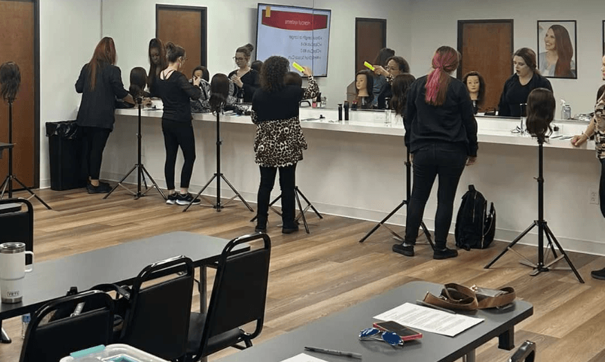 Group of new stylists training together